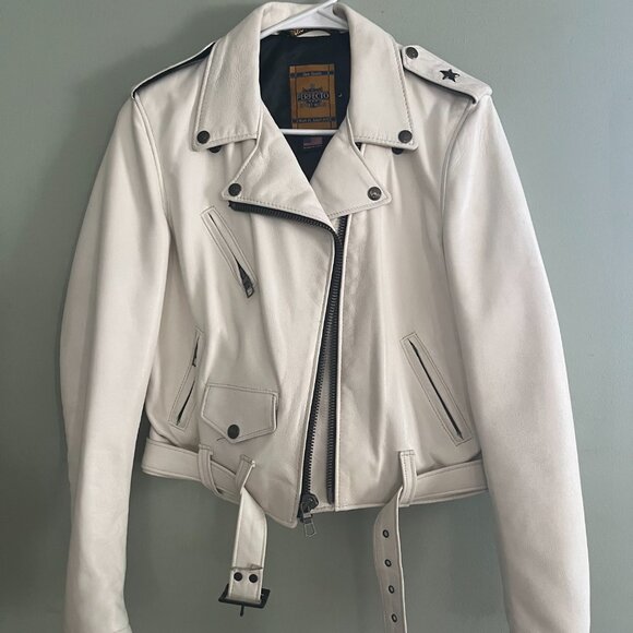 Perfecto Genuine White Leather Jacket- Worn Once! - Picture 2 of 8